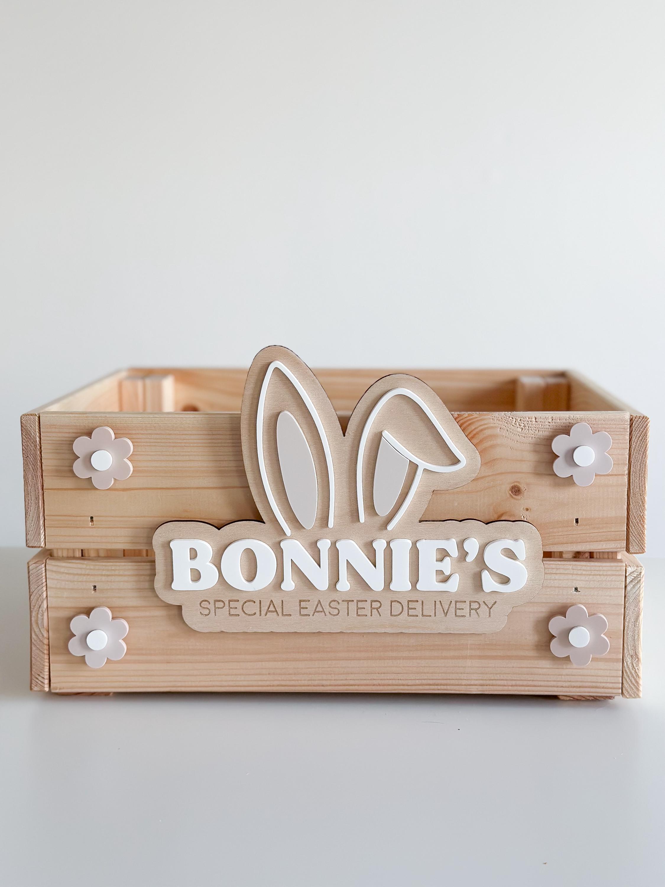 Interchangeable Personalised Easter Bunny Crate alternate view
